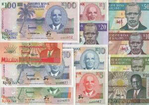 Madagascar og Malawi, lille lot overvejende nyere ucirkulerede sedler, i alt 33 stk.