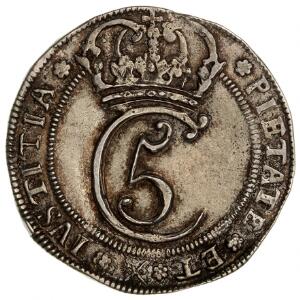 Christian V, Glückstadt, 4 mark  krone 1672, H 121, S 30
