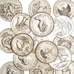 Samling af sølvmønter fra serien Conservation Coin Collection, i alt 16 stk. på i alt 472 g 9251000