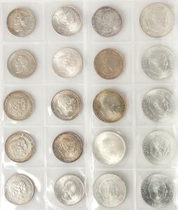 Erindringsmønter, 1892-1986, i alt 42 stk. i varierende kvalitet