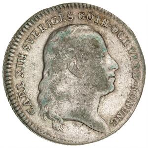 Sverige, Carl XIII, 16 rigsdaler 1814, SM 21, lille ridse og ks.