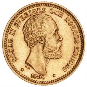 Sverige, Oscar II, 20 kr 1890, F 93A