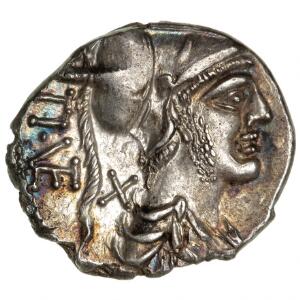 Romerske republik, T. Veturius, denar 137 f.Kr, 4,05 g, Crawf. 2341