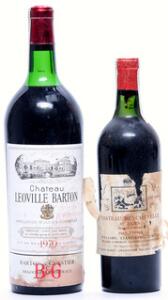 1 bt. Mg. Château Léoville Barton, Saint - Julien. 2. Cru Classé 1970 B tsus.  etc. Total 2 bts.