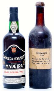 1 bt. Madeira Terrantez 1842 C ms.  etc. Total 2 bts.