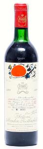 1 bt. Château Mouton Rothschild, Pauillac. 1. Cru Classé 1969 A-AB bn.