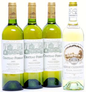 1 bt. Château Carbonnieux Blanc Grand Cru Classé, Pessac-Léognan 2008 A hfin.  etc. Total 10 bts.