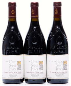 6 bts. Chateauneuf-du-Pape, Clos Saint Jean 2010 A hfin. Oc.