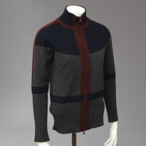 Hermès Cashmere sweater med lynlås. L. ca. 60 cm. Str. SM.