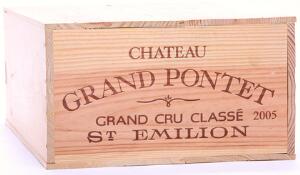 12 bts. Château Grand Pontet, Saint-Émilion Grand Cru Classé 2005 A hfin. Owc.