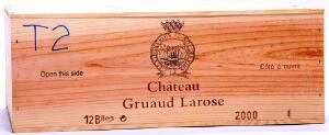 12 bts. Château Gruaud Larose, Saint - Julien. 2. Cru Classé 2000 A hfin. Owc.
