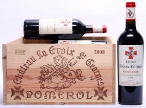 9 bts. Château La Croix St. Georges, Pomerol 2008 A hfin. Owc.