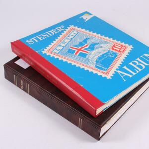 Island. 1876-2002. 2 samlinger i Stender-album incl. en del mellemgode udgaver og sæt