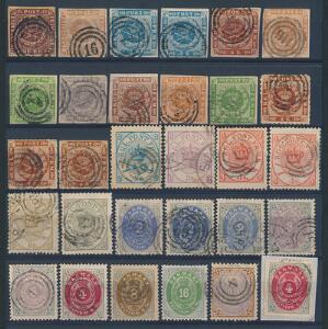 1853-1870. Planche skillingsmærker.
