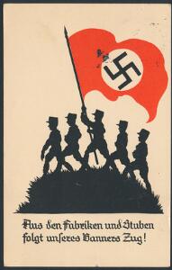 Postkort. Propagandakort fra 1933. Brugt. Svagt knæk.