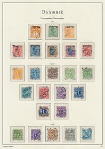 Porto. 1921-1955. Komplet samling på 2 sider.