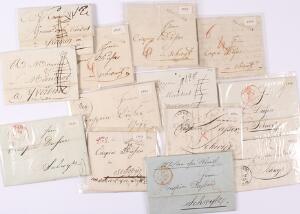 Schweiz. 12 breve fra tidlige 1800-tallet.