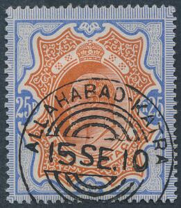 Indien. 1902. Edward. 25 R. orangeblå. PRAGT-mærke. SG £ 1300