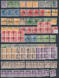 Danmark. Postfærge. 2 dobbeltplancher med mærker i antal incl. bedre. AFA 27225