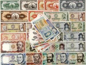 Peru, lille lot overvejende nyere ucirkulerede sedler, flere bedre typer imellem, i alt 51 stk.