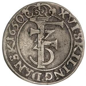 Norge, Frederik III, mark 1650, NM 167, H 68B