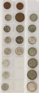Rusland, samling 12, 1 , 5, 10, 15, 20 kopek 1884 - 1915, i alt 20 stk., flere i pæn kvalitet