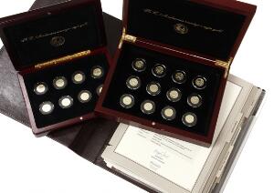 Medailler i serien H. C. Andersens eventyr, 20 stk. á 4,8 g, 7501000 Au fra Mønthuset Danmark i originale kasser