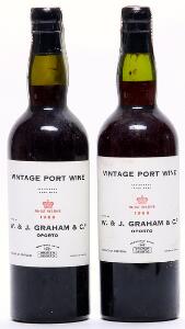 2 bts. Grahams Vintage Port 1966 A hfin.
