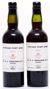 2 bts. Grahams Vintage Port 1966 A hfin.