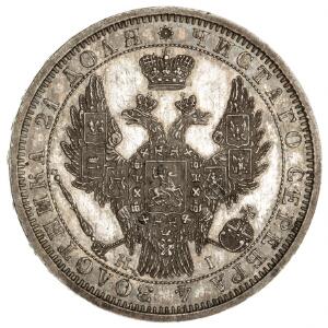 Rusland, rubel 1854, Bitkin 234, pæn overflade men enkelte pletter