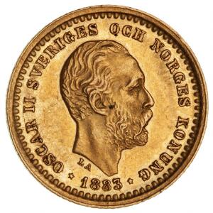 Sverige, Oscar II, 5 kr 1883, SM 36