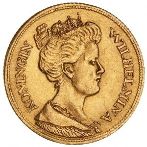 Nederlandene, Wilhelmina, 1890-1948, 5 Gulden 1912, F 350