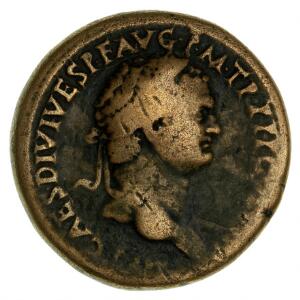 Romerske kejserdømme, Titus, 79 - 81 e.Kr., sesterts, 80 - 81 e.Kr., Lugdunum Lyon, RIC 181, 25,3 g