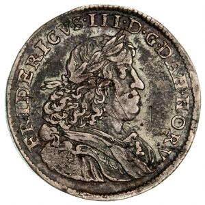 Frederik III, 2 mark 1666, H 107A, lille ridse ellers pæn