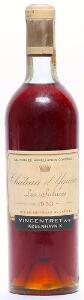 1 bt. Château dYquem, Sauternes. 1. Grand Cru Classé 1953 Chateau bottled. AB ts.
