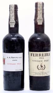 1 bt. Ferreira Vintage Port 1934 A hfin.  etc. Total 2 bts.