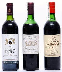 1 bt. Château Margaux, Margaux. 1. Cru Classé 1967 C ms.  etc. Total 3 bts.