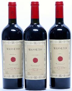 3 bts. Masseto, Tenuta dellOrnellaia, Toscana IGT 1993 A-AB bn.