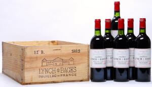 12 bts. Château Lynch Bages, Pauillac. 5. Cru Classé 1982 Owc.