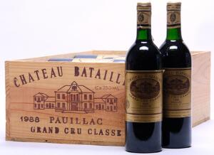 12 bts. Château Batailley, Pauillac. 5. Cru Classé 1988 A-AB bn. Owc.