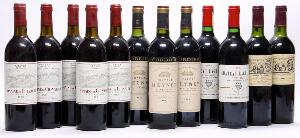 2 bts. Château Cantemerle, Haut Medoc. 5. Cru Classé 1983 AB ts.  etc. Total 12 bts.