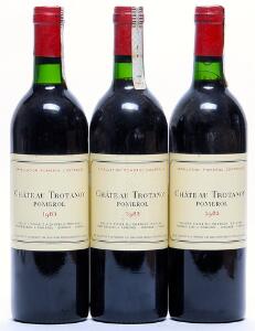 3 bts. Château Trotanoy, Pomerol 1983 A-AB bn.