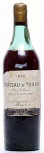1 bt. Château dYquem, Sauternes. 1. Grand Cru Classé 1918 Bottled in DK. C ms.