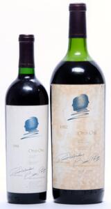 1 bt. Mg. Opus One, Mondavi  Rothschild, Napa Valley 1982 BC us.  etc. Total 2 bts.