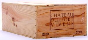 12 bts. Château Durfort Vivens, Margaux. 2. Cru Classé 2002 A hfin. Owc.