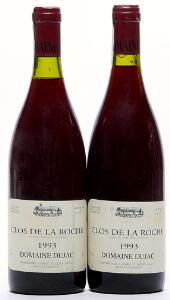 2 bts. Clos de la Roche, Grand Cru, Domaine Dujac 1993 A-AB bn.
