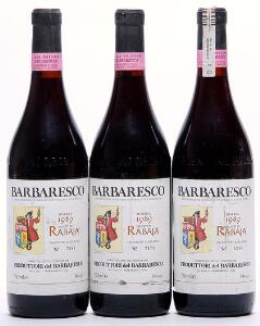 6 bts. Barbaresco Riserva, Rabaja, Produttori del Barbaresco 1989 A hfin.