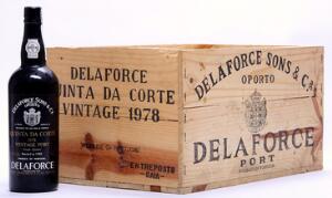 6 bts. Delaforce Vintage Port 1978 A-AB bn. Owc.