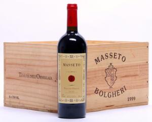 3 bts. Masseto, Tenuta dellOrnellaia, Toscana IGT 1999 A-AB bn. Owc.