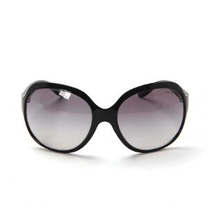 Ralph Lauren Et par store solbriller med sort stel og overgangsfarvede glas i grå toner.